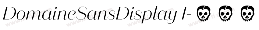 DomaineSansDisplay I字体转换